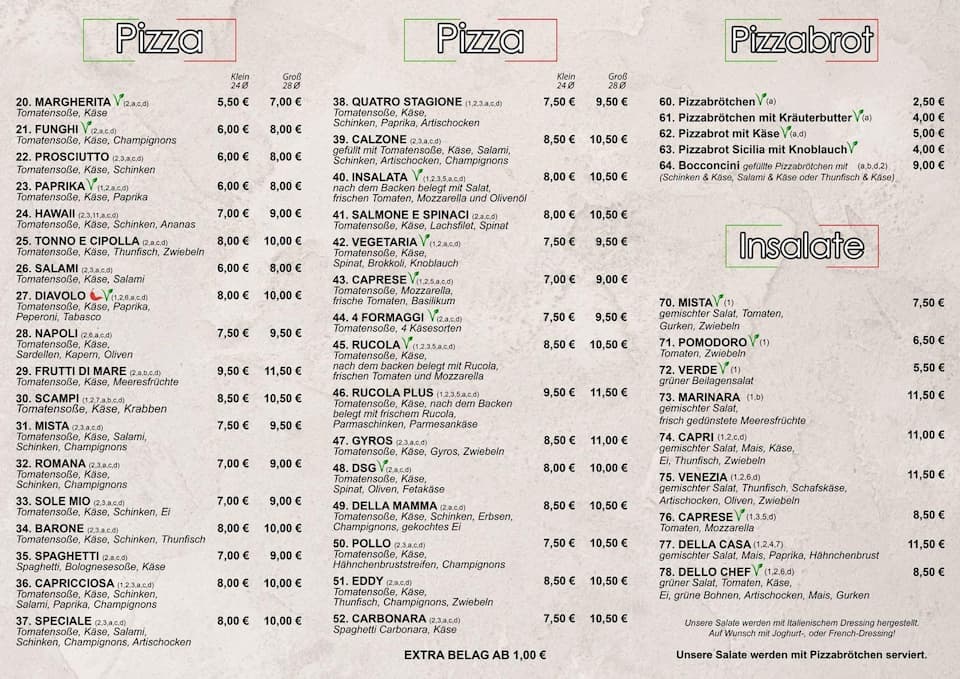 Speisekarte 2